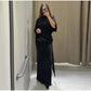 Women Backless Sequin Patchwork Maxi Dress Elegant Wide Sleeve Long Gowns Feminine New Fashion Evening Party Daily Robes - Clothesfassion.store