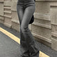Women Flare Stretch Moustache Jeans Fashion Skinny Bell Bottom High Waist Gray Denim Pants Lady Classic Y2K Punk Long Trousers - Clothesfassion.store