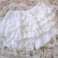 Women Girls Bowknot Frilly Lace Ruffle Pumpkin Bloomers Victorian Bloomer Shorts Lolita Vintage Gothic Pantaloons Costum - Clothesfassion.store