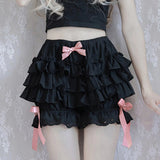 Women Girls Bowknot Frilly Lace Ruffle Pumpkin Bloomers Victorian Bloomer Shorts Lolita Vintage Gothic Pantaloons Costum - Clothesfassion.store