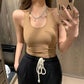 Women Halter Neck Tube Camis Sexy Backless Black White Tank Tops Streetwear Vest Female Crop Top Summer Basic T-shirts Ladies - Clothesfassion.store