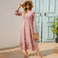 Women Maxi Dresses Sping Autumn Bohemian Casual Full Sleeve High Waist Beach Woman Chiffon Dresses Floral Vestidoes Long Dress - Clothesfassion.store