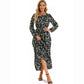 Women Maxi Dresses Sping Autumn Bohemian Casual Full Sleeve High Waist Beach Woman Chiffon Dresses Floral Vestidoes Long Dress - Clothesfassion.store