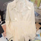 Women Spring Clothing 2025 New Waist Cardigan French Chic Top V - neck - Clothesfassion.store