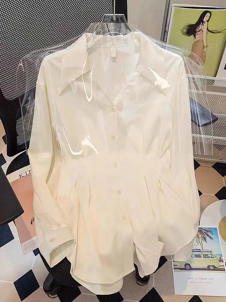 Women Spring Clothing 2025 New Waist Cardigan French Chic Top V - neck - Clothesfassion.store