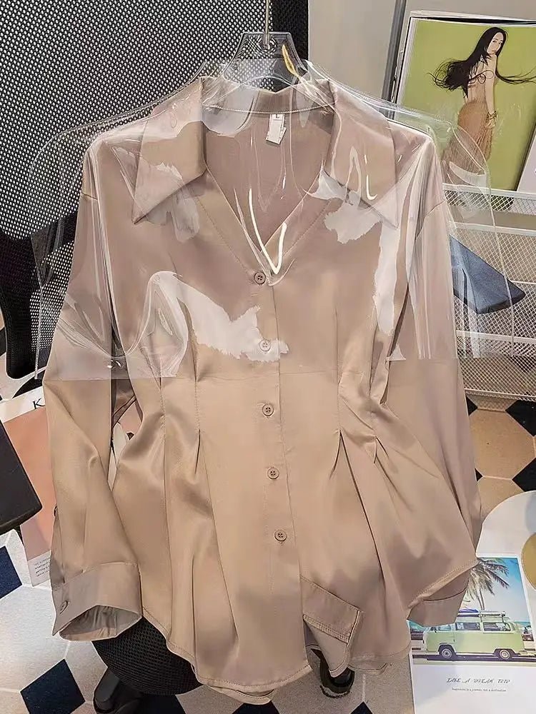 Women Spring Clothing 2025 New Waist Cardigan French Chic Top V - neck - Clothesfassion.store