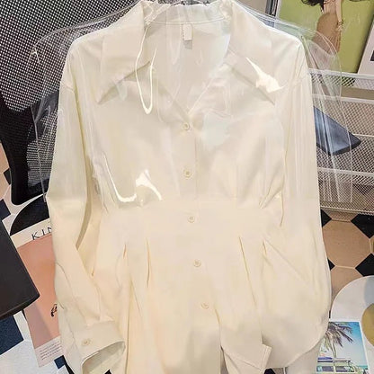 Women Spring Clothing 2025 New Waist Cardigan French Chic Top V - neck - Clothesfassion.store