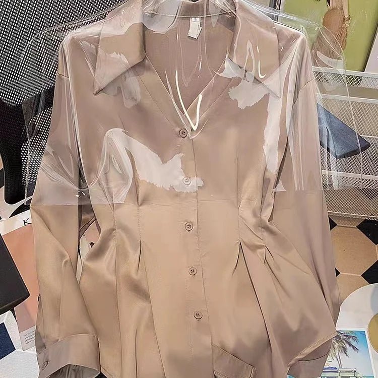 Women Spring Clothing 2025 New Waist Cardigan French Chic Top V - neck - Clothesfassion.store