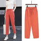 Women Spring Summer Pants Cotton Solid Elastic Waist Candy Colors Fashion Harem Trousers Casual Female Pants - Clothesfassion.store