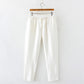 Women Spring Summer Pants Cotton Solid Elastic Waist Candy Colors Fashion Harem Trousers Casual Female Pants - Clothesfassion.store
