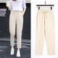 Women Spring Summer Pants Cotton Solid Elastic Waist Candy Colors Fashion Harem Trousers Casual Female Pants - Clothesfassion.store