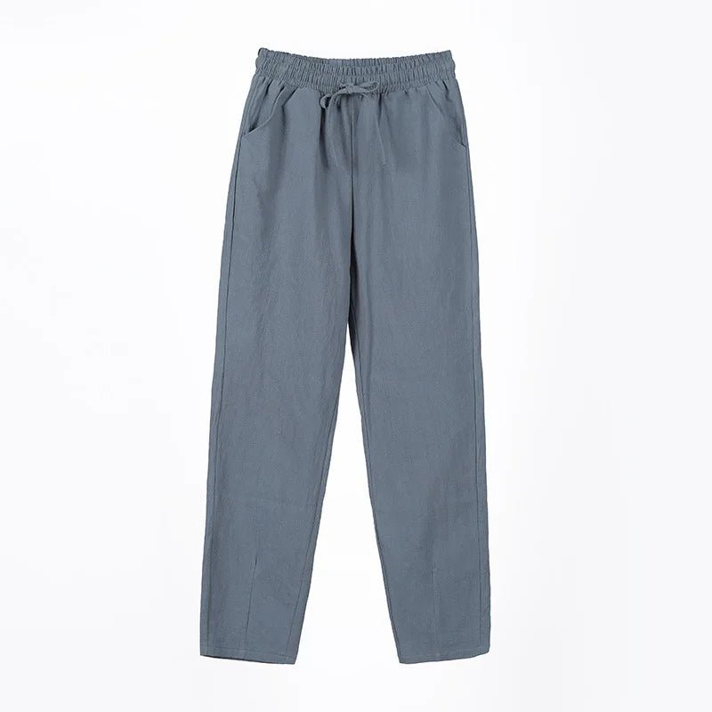 Women Spring Summer Pants Cotton Solid Elastic Waist Candy Colors Fashion Harem Trousers Casual Female Pants - Clothesfassion.store