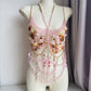 Women Tops Beaded Camisole Vest Bikini Bra Top Body Exaggerated Pearl Neck Bustier Beachwear Lingerie Woman's Club Rave - Clothesfassion.store