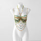 Women Tops Beaded Camisole Vest Bikini Bra Top Body Exaggerated Pearl Neck Bustier Beachwear Lingerie Woman's Club Rave - Clothesfassion.store