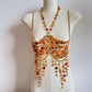 Women Tops Beaded Camisole Vest Bikini Bra Top Body Exaggerated Pearl Neck Bustier Beachwear Lingerie Woman's Club Rave - Clothesfassion.store