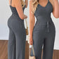 Women's Camisole Straight - leg Pants Casual Suit - Clothesfassion.store