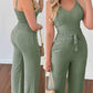 Women's Camisole Straight - leg Pants Casual Suit - Clothesfassion.store