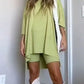 Women's Clothing Fashion Solid Color Loose T-shirt Tight Shorts Women - Clothesfassion.store