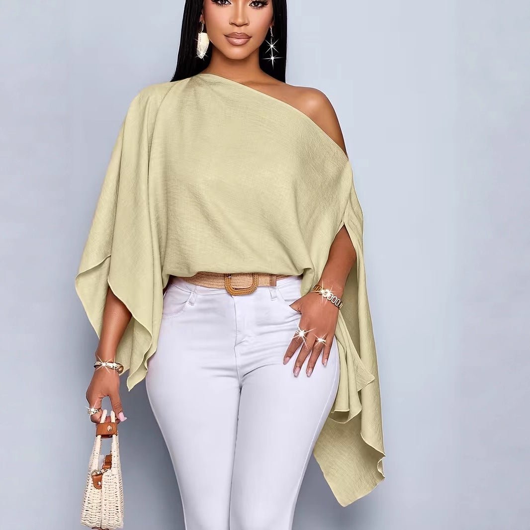 Womens European And American-style Loose-fitting Batwing-sleeve - Clothesfassion.store