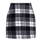 Womens High Waist Plaid Skirt Bodycon Pencil Mini Skirts - Clothesfassion.store