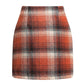 Womens High Waist Plaid Skirt Bodycon Pencil Mini Skirts - Clothesfassion.store