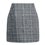 Womens High Waist Plaid Skirt Bodycon Pencil Mini Skirts - Clothesfassion.store