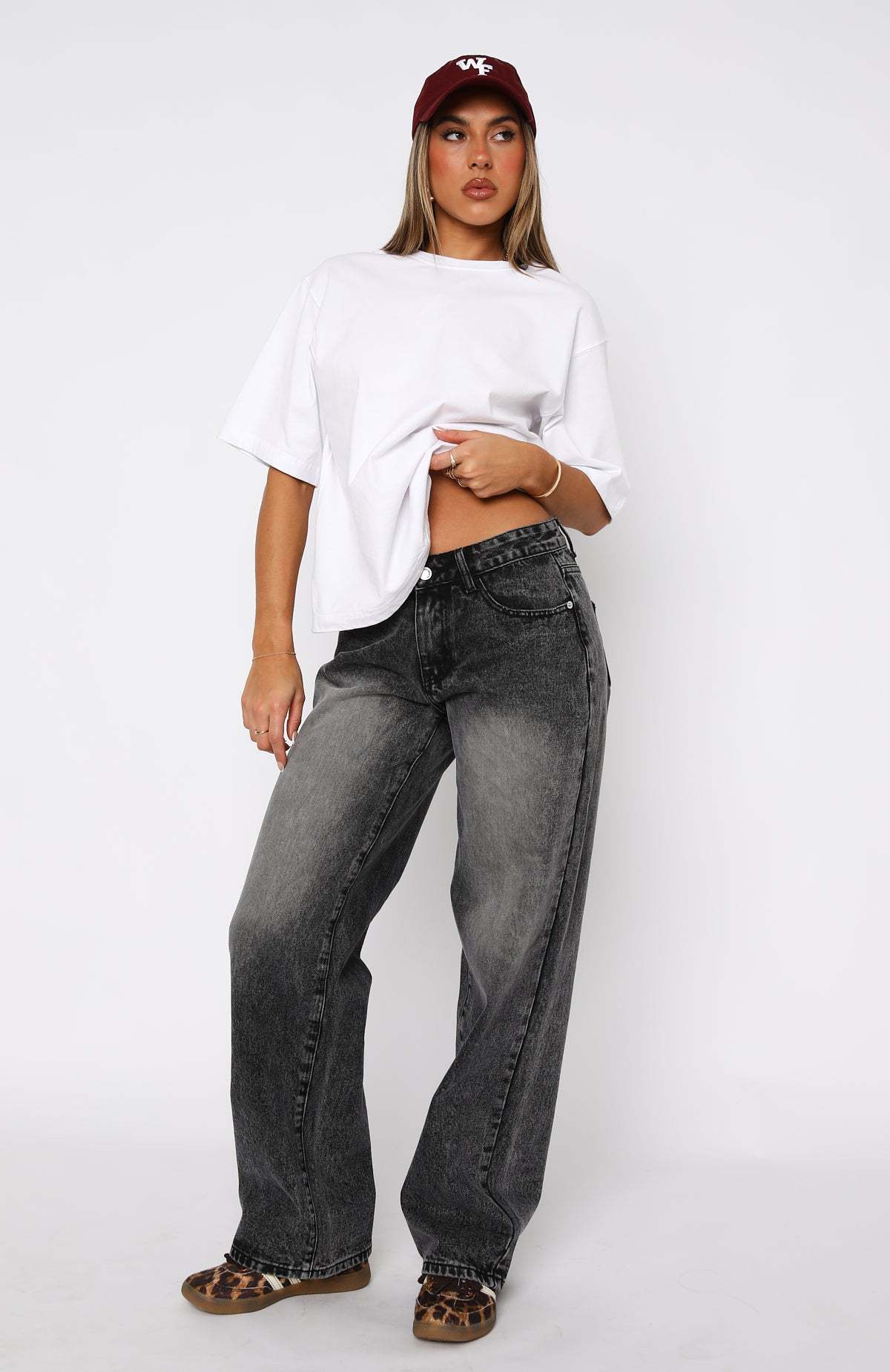Women's High Waist Wide Leg Mopping Jeans - Clothesfassion.store