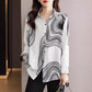 Women's Spring Clothing 2025 New Design Niche Printed Chiffon Fashionable Small Shirt Long Sleeve Top - Clothesfassion.store