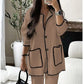 Women's Suit Fashion Casual Loose Solid Color Two - piece Set - Clothesfassion.store