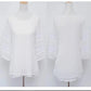 Womens Tops Fashion Blouse Half Sleeve Chiffon Shirts Lace Stitching - Clothesfassion.store