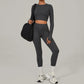 Women's Yoga Sets Sports Fitness High Waist Peach Hip Skinny Grinding Long - sleeved Outdoor Running Winter Workout Gym Suits - Clothesfassion.store