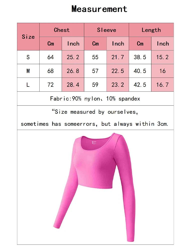 Women's Yoga Top Long Sleeved Round Neck Sports Wear Fitness Running Seamless Gym Woman Sport Shirt Female Workout Tops T-shirt - Clothesfassion.store