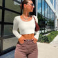 Women's Yoga Top Long Sleeved Round Neck Sports Wear Fitness Running Seamless Gym Woman Sport Shirt Female Workout Tops T-shirt - Clothesfassion.store