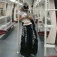 Y2K Black Cargo Pants Women Streetwear Plaid Patchwork Baggy Sweatpants Harajuku Wide Leg Joggers Summer Korean Casual Trousers - Clothesfassion.store