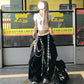Y2K Black Cargo Pants Women Streetwear Plaid Patchwork Baggy Sweatpants Harajuku Wide Leg Joggers Summer Korean Casual Trousers - Clothesfassion.store