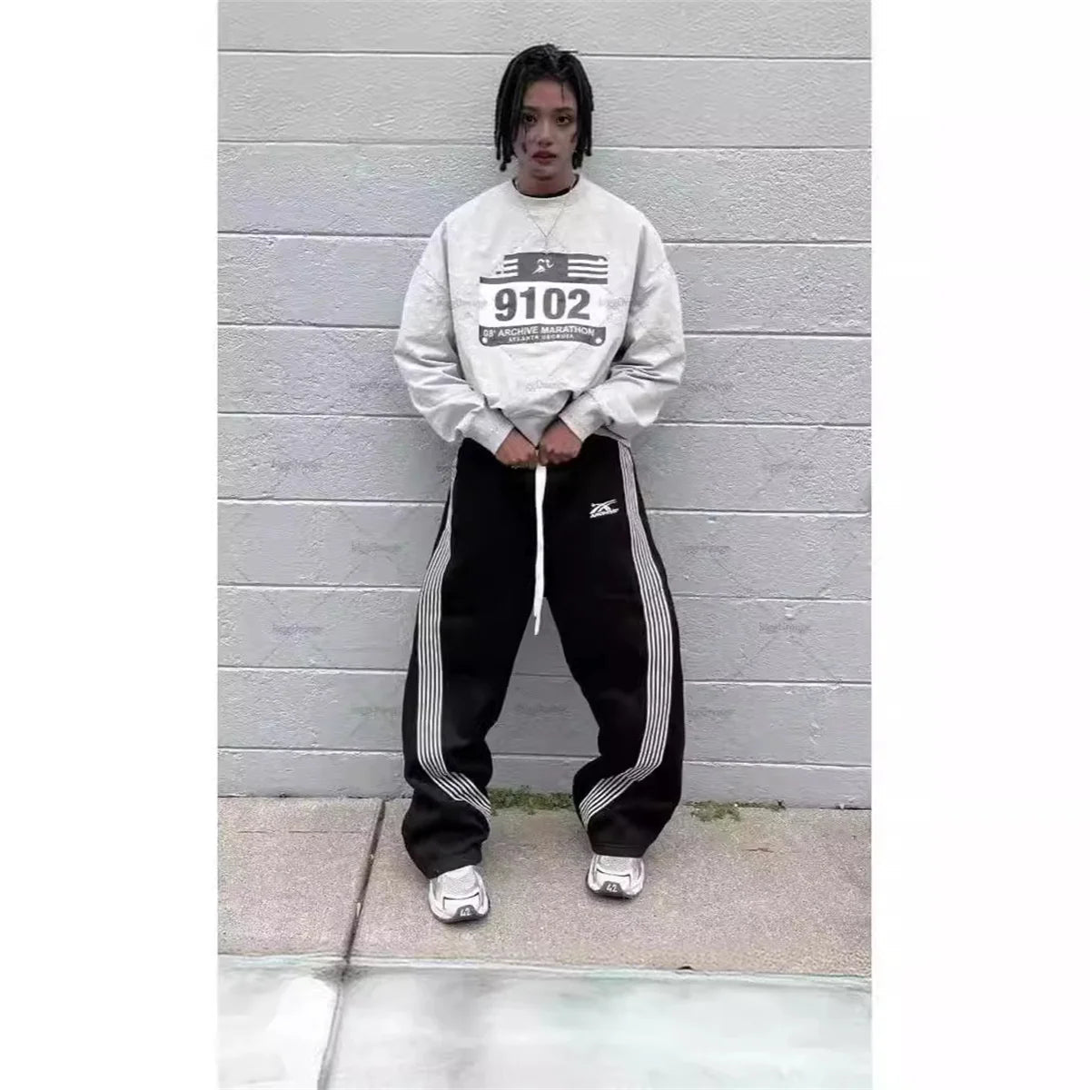 Y2k Embroidered Black Gray Casual Pants Camo Functional Tactical Functional Men's Women's Premium Jogging Drawstring Sweatpants - Clothesfassion.store
