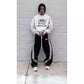 Y2k Gray Casual Pants Vintage Functional Tactical Men's Women's Premium Jogging Wide Leg Pants Drawstring Streetwear Sweatpants - Clothesfassion.store
