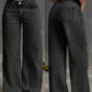 Y2k Jeans For Woman Wide Leg Baggy Low Rise Black Vintage Denim Pants Retro Streetwear Fashion Comfort Fit Daily Wear - Clothesfassion.store