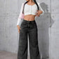 Y2k Jeans For Woman Wide Leg Baggy Low Rise Black Vintage Denim Pants Retro Streetwear Fashion Comfort Fit Daily Wear - Clothesfassion.store
