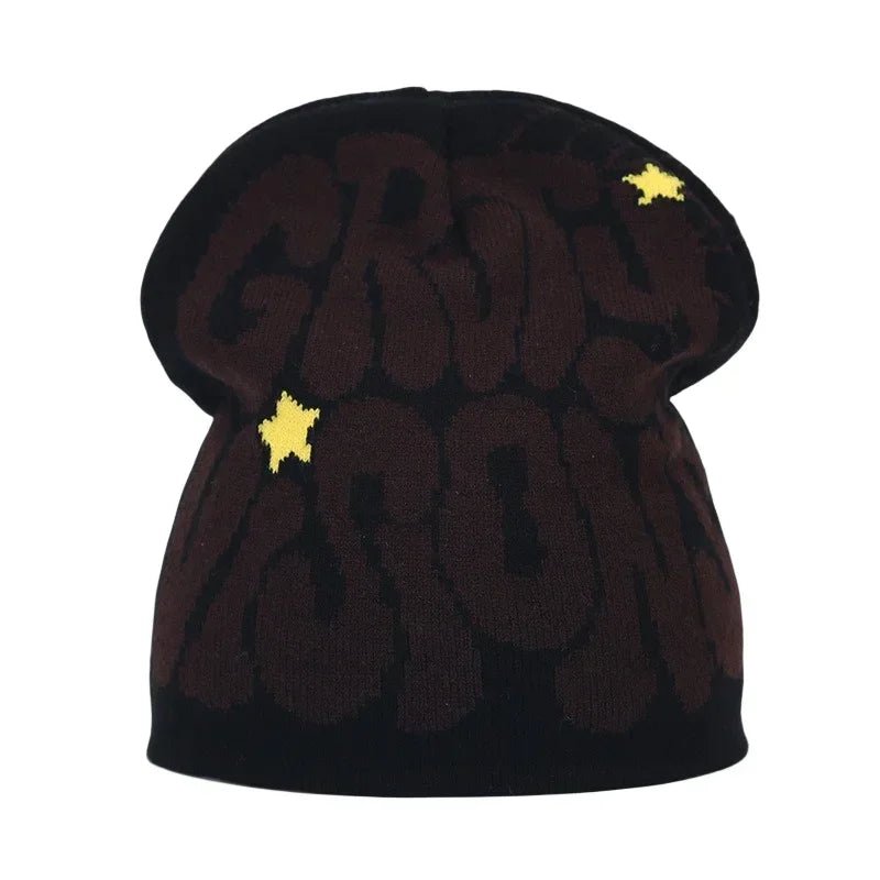 Y2K Letter Knitted Winter Autumn Beanie Cap Men Women Kanye Beanies Gorras Hombre Top Warm Skiing Hat Ear Hats Hip Hop Skullcap - Clothesfassion.store