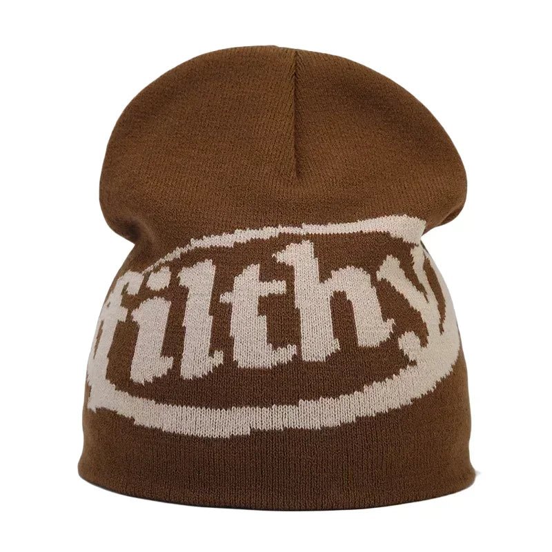 Y2K Letter Knitted Winter Autumn Beanie Cap Men Women Kanye Beanies Gorras Hombre Top Warm Skiing Hat Ear Hats Hip Hop Skullcap - Clothesfassion.store