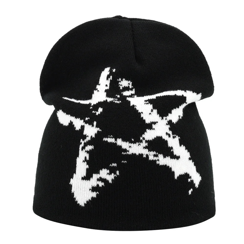 Y2K Letter Knitted Winter Autumn Beanie Cap Men Women Kanye Beanies Gorras Hombre Top Warm Skiing Hat Ear Hats Hip Hop Skullcap - Clothesfassion.store
