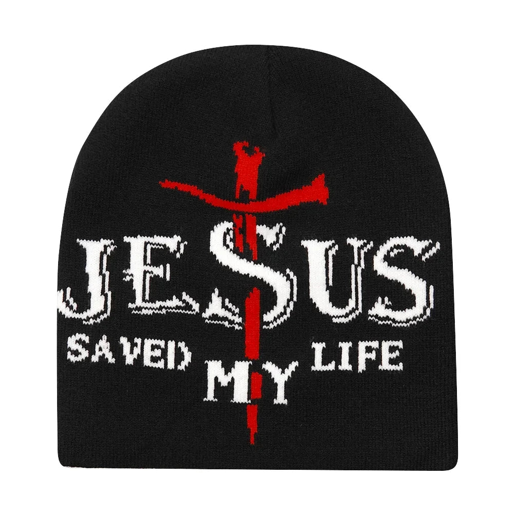 Y2K Letter Knitted Winter Autumn Beanie Cap Men Women Kanye Beanies Gorras Hombre Top Warm Skiing Hat Ear Hats Hip Hop Skullcap - Clothesfassion.store