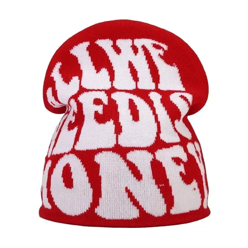 Y2K Letter Knitted Winter Autumn Beanie Cap Men Women Kanye Beanies Gorras Hombre Top Warm Skiing Hat Ear Hats Hip Hop Skullcap - Clothesfassion.store
