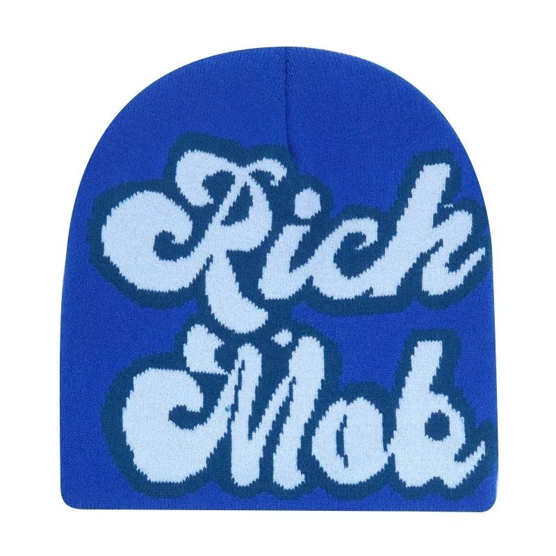 Y2K Letter Knitted Winter Autumn Beanie Cap Men Women Kanye Beanies Gorras Hombre Top Warm Skiing Hat Ear Hats Hip Hop Skullcap - Clothesfassion.store