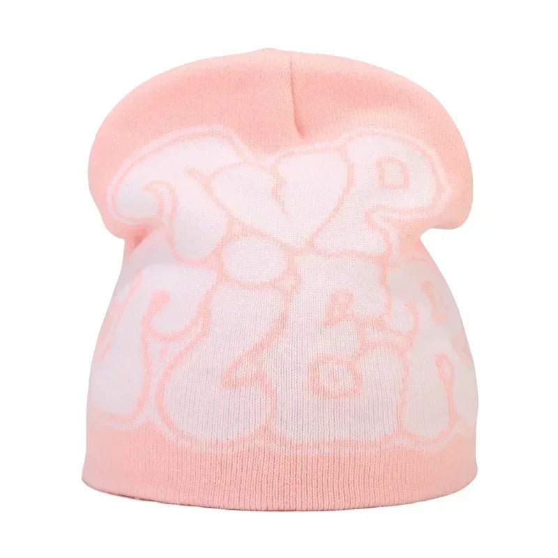 Y2K Letter Knitted Winter Autumn Beanie Cap Men Women Kanye Beanies Gorras Hombre Top Warm Skiing Hat Ear Hats Hip Hop Skullcap - Clothesfassion.store