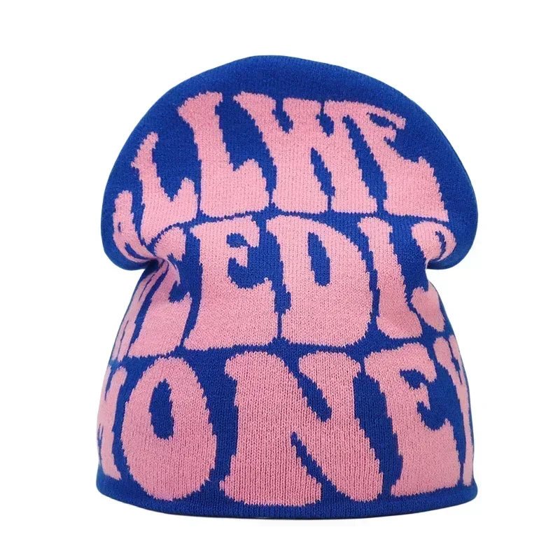 Y2K Letter Knitted Winter Autumn Beanie Cap Men Women Kanye Beanies Gorras Hombre Top Warm Skiing Hat Ear Hats Hip Hop Skullcap - Clothesfassion.store