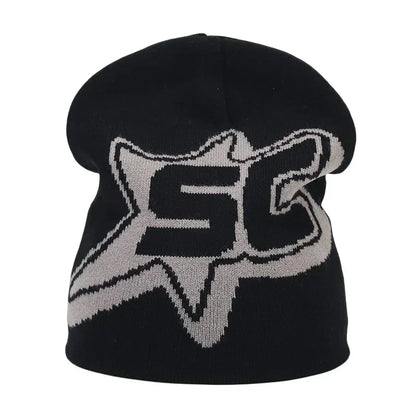 Y2K Letter Knitted Winter Autumn Beanie Cap Men Women Kanye Beanies Gorras Hombre Top Warm Skiing Hat Ear Hats Hip Hop Skullcap - Clothesfassion.store
