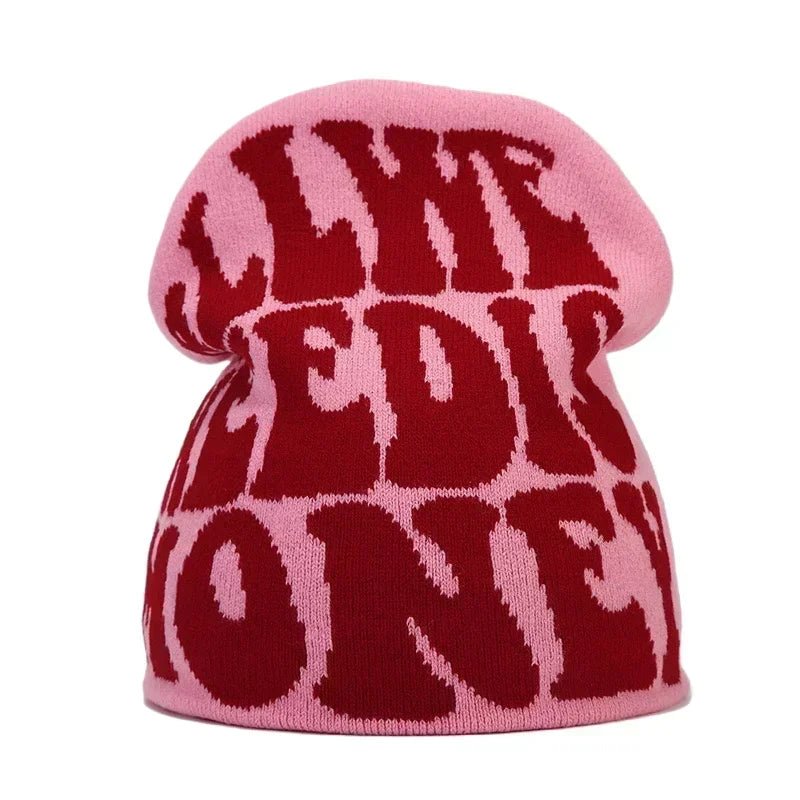 Y2K Letter Knitted Winter Autumn Beanie Cap Men Women Kanye Beanies Gorras Hombre Top Warm Skiing Hat Ear Hats Hip Hop Skullcap - Clothesfassion.store