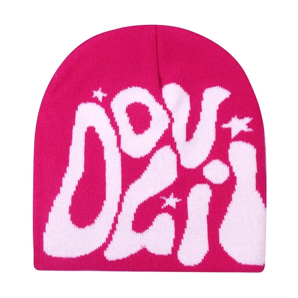 Y2K Letter Knitted Winter Autumn Beanie Cap Men Women Kanye Beanies Gorras Hombre Top Warm Skiing Hat Ear Hats Hip Hop Skullcap - Clothesfassion.store